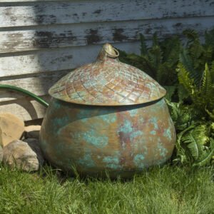 Copper Finish Acorn Hose Pot