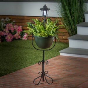 Planter with Solar Light