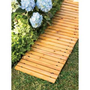 6' Portable Roll-Out Straight Hardwood Pathway