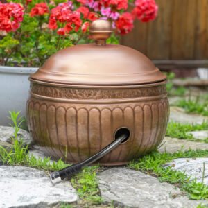 La Jolla Copper Finished Hose Pot with lid