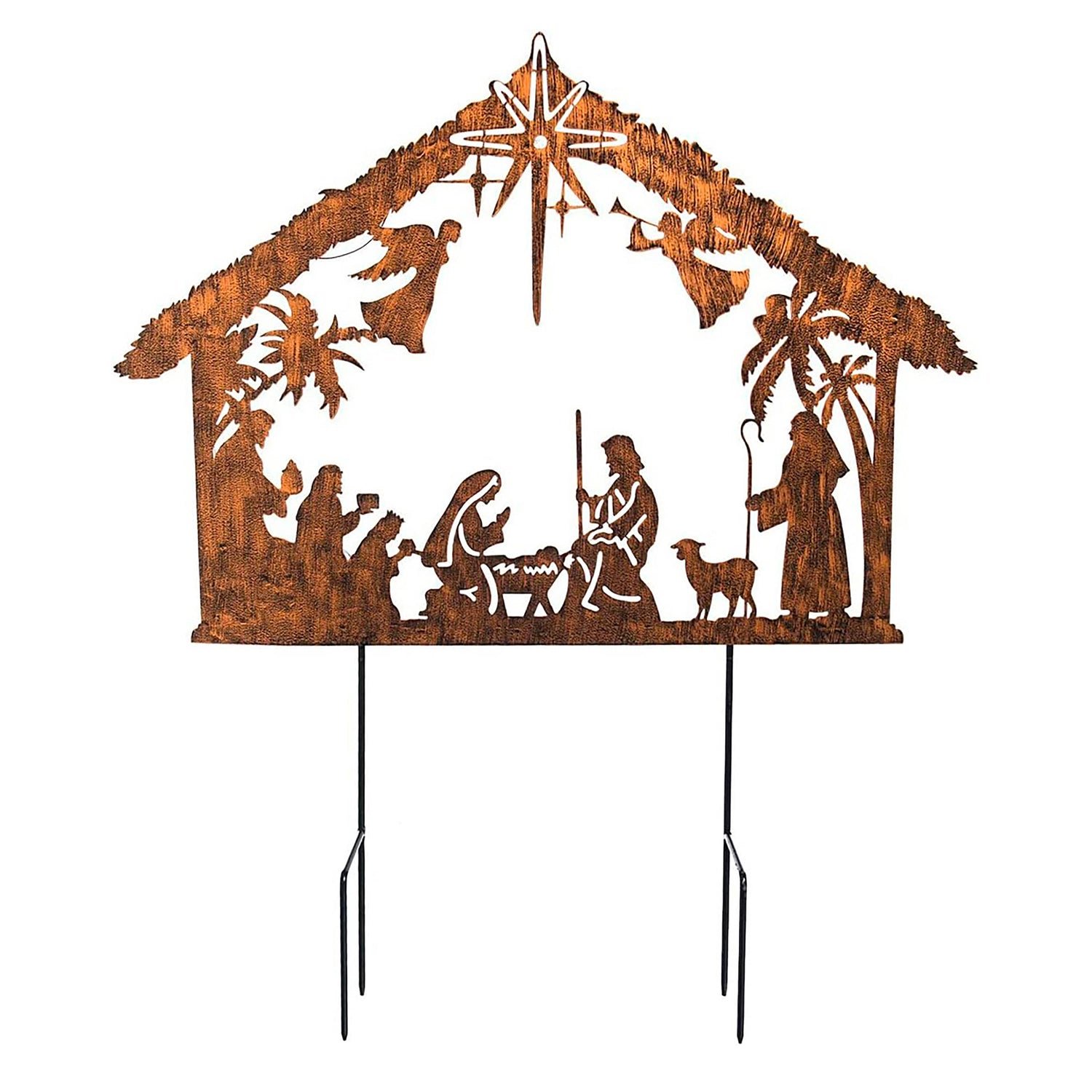 28"H Solar Illuminated Nativity Stake - Image 4