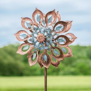 Copper Lily Wind Spinner