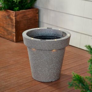 Solar Stone Planter