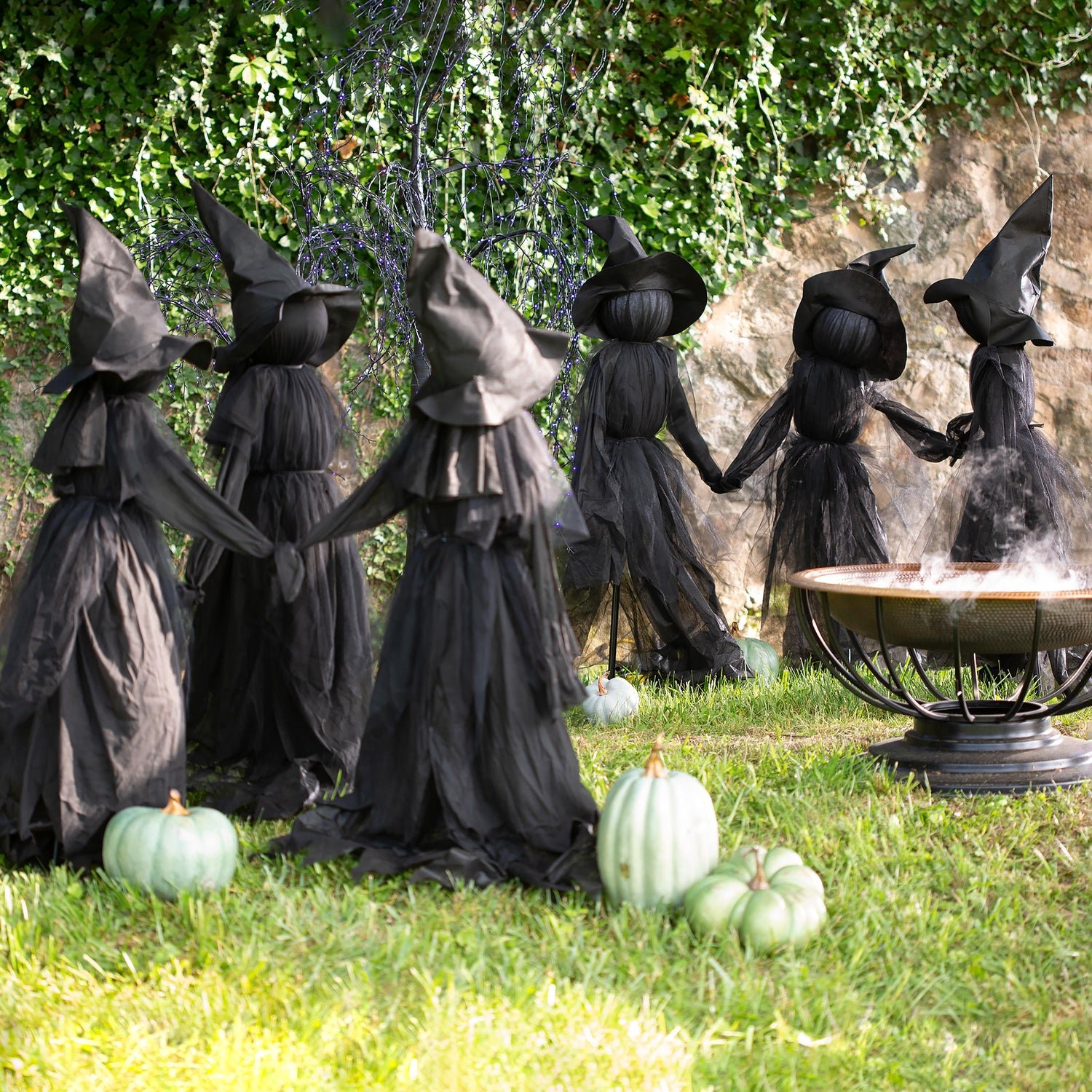 Lighted Halloween Witch Stakes, Set of 3 - Image 4