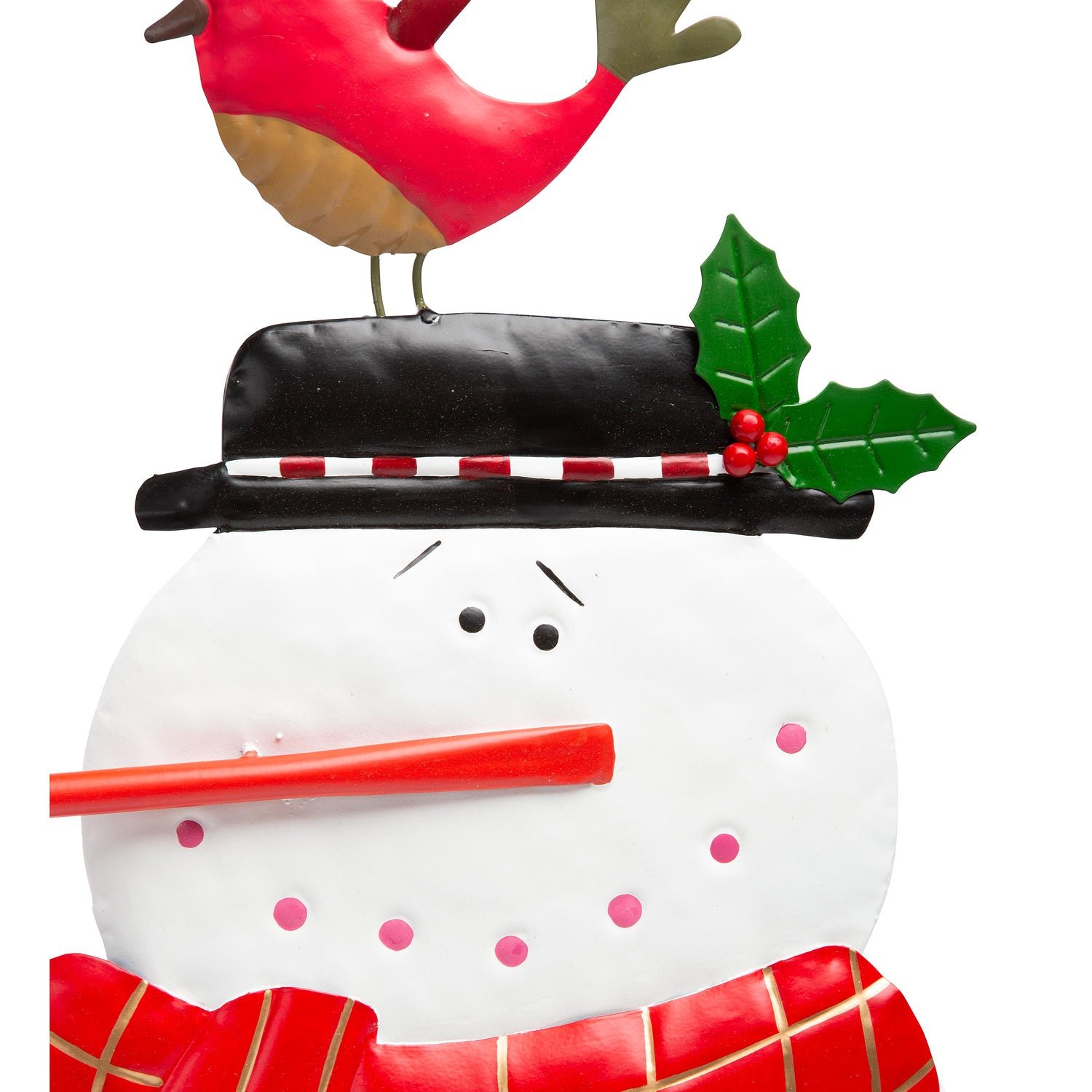 Metal Snowman and Birds Garden Statue - Image 4