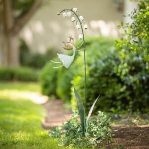 Metal Fairy with Flower Stake