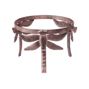 Gazing Ball Hardware Stand, Dragonfly Adorned
