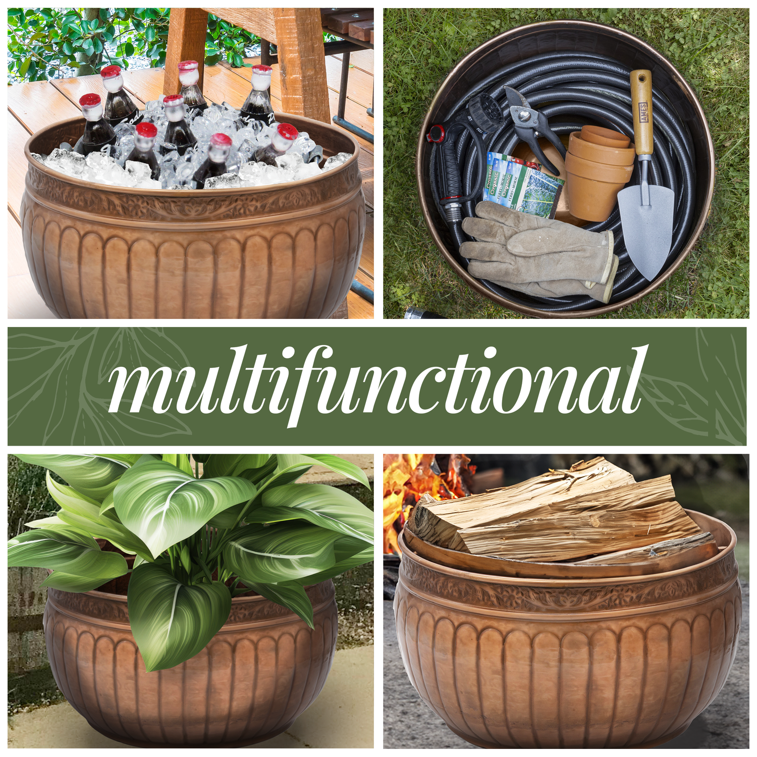 La Jolla Copper Finished Hose Pot with lid - Image 5