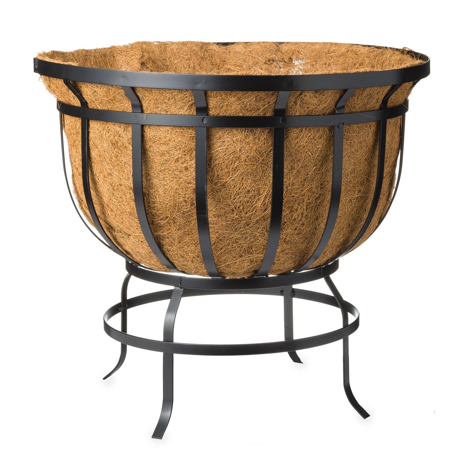 Footed Metal Basket Planter with Coco Liner - Image 4